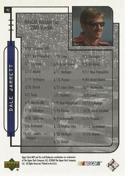 2000 Upper Deck MVP - Silver Script #92 Dale Jarrett Back