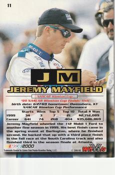 2000 Wheels High Gear - First Gear #11 Jeremy Mayfield Back