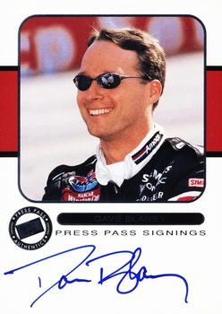 2001 Press Pass - Signings #NNO Dave Blaney Front