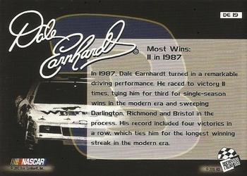2001 Press Pass Optima - Dale Earnhardt Optimum Performance #DE19 Dale Earnhardt - 1987 Most Wins Back