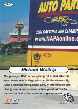 2001 Press Pass Stealth - Gold #G18 Michael Waltrip Back