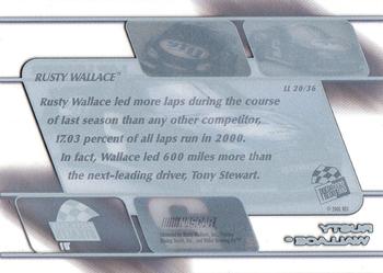 2001 Press Pass Stealth - Lap Leaders Clear #LL 20 Rusty Wallace's Car Back
