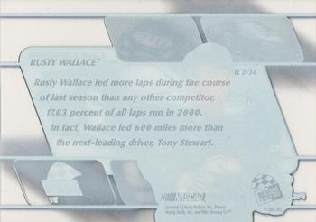 2001 Press Pass Stealth - Lap Leaders Clear #LL 2 Rusty Wallace Back