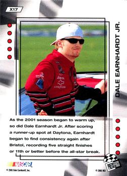 2001 Press Pass VIP - Explosives #X17 Dale Earnhardt Jr. Back