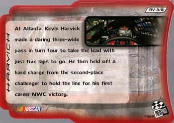 2001 Press Pass VIP - Rear View Mirror Die Cuts #RV 3 Kevin Harvick Back