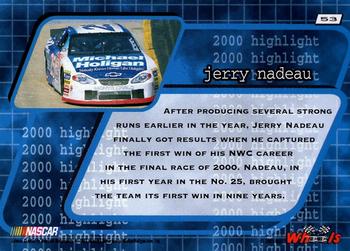 2001 Wheels High Gear - First Gear #53 Jerry Nadeau Back