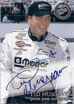 2002 Press Pass - Autographs #NNO Ted Musgrave Front