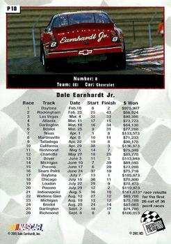 2002 Press Pass - Platinum #P10 Dale Earnhardt Jr. Back
