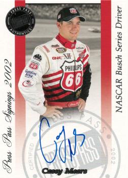 2002 Press Pass - Signings #NNO Casey Mears Front