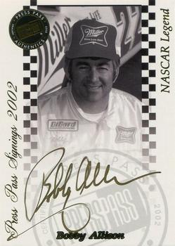2002 Press Pass - Signings Gold #NNO Bobby Allison Front