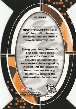 2002 Press Pass Optima - Fan Favorite #FF 25 Tony Stewart Back