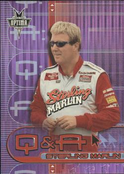 2002 Press Pass Optima - Q and A #QA 8 Sterling Marlin Front