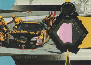 2002 Press Pass Trackside - Pit Stoppers Cars #PSC 12 Matt Kenseth's Car Front