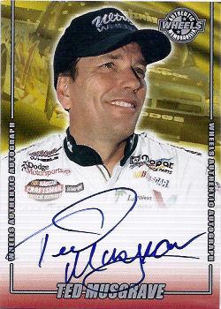 2002 Wheels High Gear - Autographs #NNO Ted Musgrave Front