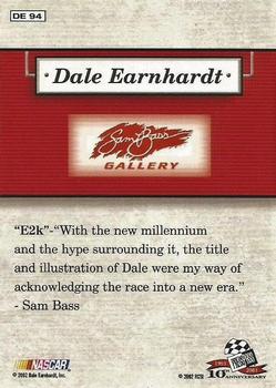 2003 Press Pass - Dale Earnhardt Sam Bass Gallery #DE 94 Dale Earnhardt Back