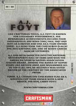 2003 Press Pass Craftsman #10 A.J. Foyt Back