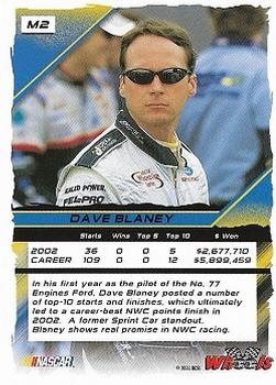 2003 Wheels High Gear - MPH #M2 Dave Blaney Back