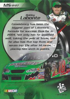 2004 Press Pass Collectors Series Making the Show #MS 12 Bobby Labonte Back