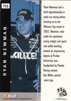 2004 Press Pass - Platinum #P98 Ryan Newman Back