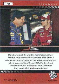 2004 Press Pass Dale Earnhardt Jr. #42 Dale Earnhardt Jr. / Michael Waltrip Back