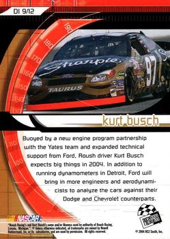 2004 Press Pass Trackside - Dialed In #DI 9 Kurt Busch Back