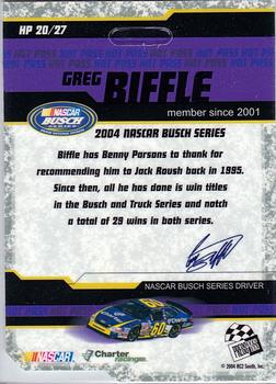 2004 Press Pass Trackside - Hot Pass National #HP 20 Greg Biffle Back