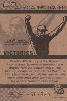 2005 Press Pass Dale Earnhardt Victory Series #20 Dale Earnhardt Back
