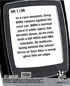 2005 Press Pass - Snapshots #SN 1 Greg Biffle Back