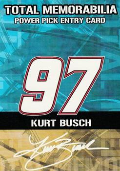 2005 Press Pass - Total Memorabilia Power Pick #TM 12 Kurt Busch Front