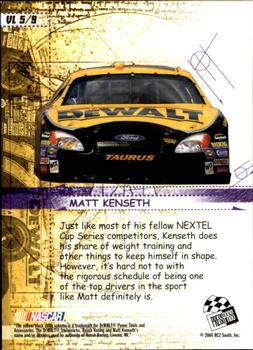 2005 Press Pass - Velocity #VL 5 Matt Kenseth Back