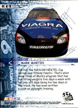 2005 Press Pass - Velocity #VL 8 Mark Martin Back