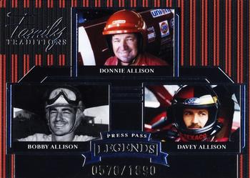 2005 Press Pass Legends - Blue #48B Donnie Allison / Bobby Allison / Davey Allison Front