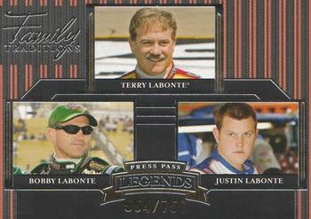 2005 Press Pass Legends - Gold #49G Terry Labonte / Bobby Labonte / Justin Labonte Front