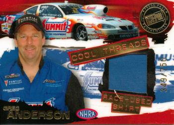 2005 Press Pass NHRA - Cool Threads Gold #CT 4 Greg Anderson Front
