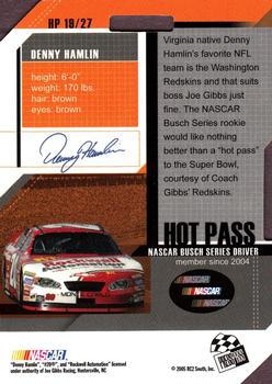 2005 Press Pass Trackside - Hot Pass National #HP 19 Denny Hamlin Back