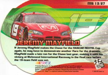 2005 Press Pass VIP - Making the Show #MS 13 Jeremy Mayfield Back