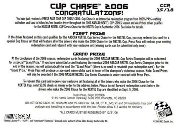 2006 Press Pass - Cup Chase #CCR 15 Bobby Labonte Back