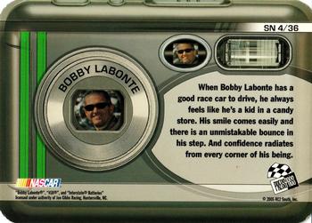 2006 Press Pass - Snapshots #SN 4 Bobby Labonte Back