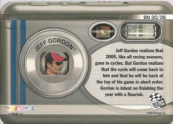 2006 Press Pass - Snapshots #SN 30 Jeff Gordon Back