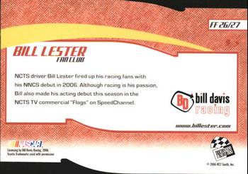 2006 Press Pass Optima - Fan Favorite #FF 26 Bill Lester Back