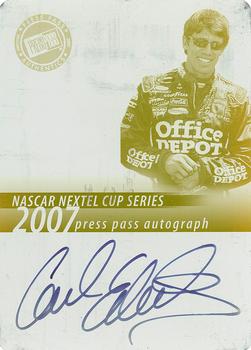 2007 Press Pass - Autographs Press Plates Yellow #NNO Carl Edwards Front