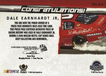 2007 Press Pass Eclipse - Burnouts #BO 2 Dale Earnhardt Jr. Back