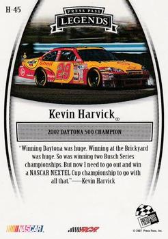 2007 Press Pass Legends - Holofoil #H-45 Kevin Harvick Back