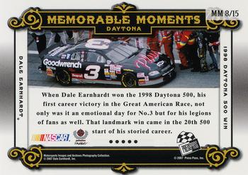 2007 Press Pass Legends - Memorable Moments Gold #MM 8 Dale Earnhardt Back