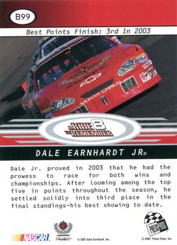 2008 Press Pass - Blue #B99 Dale Earnhardt Jr./Best Finish Back