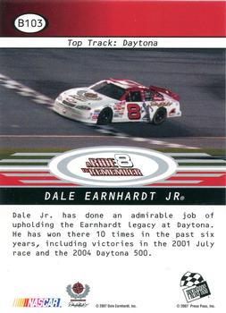 2008 Press Pass - Blue #B103 Dale Earnhardt Jr./Daytona Back