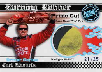 2008 Press Pass - Burning Rubber Drivers Prime Cuts #BRD 14 Carl Edwards Front