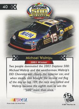 2008 Press Pass - Daytona 500 50th Anniversary #40 Michael Waltrip '03 Back