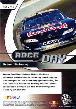 2008 Press Pass - Race Day #RD 7 Brian Vickers Back