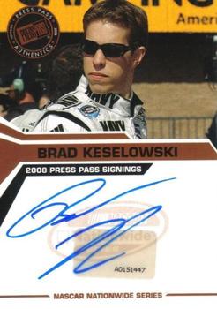 2008 Press Pass - Signings #NNO Brad Keselowski Front